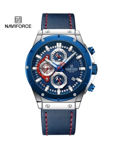 Naviforce Digital Analog Deri Kayışlı Kol Saati 10026