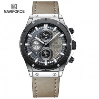 Naviforce Digital Analog Deri Kayışlı Kol Saati 10027