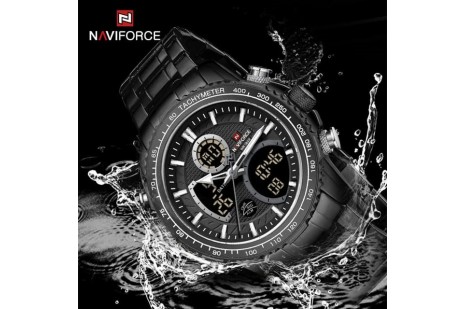 Naviforce Digital Analog Çelik Kayışlı Kol Saati 10025