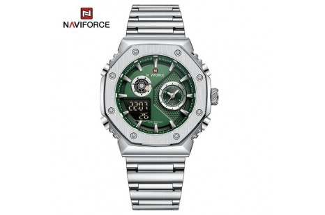 Naviforce Digital Analog Çelik Kayışlı Kol Saati 