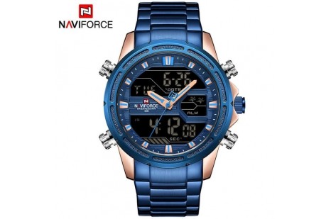 Naviforce Digital Analog Çelik Kayışlı Kol Saati 10019